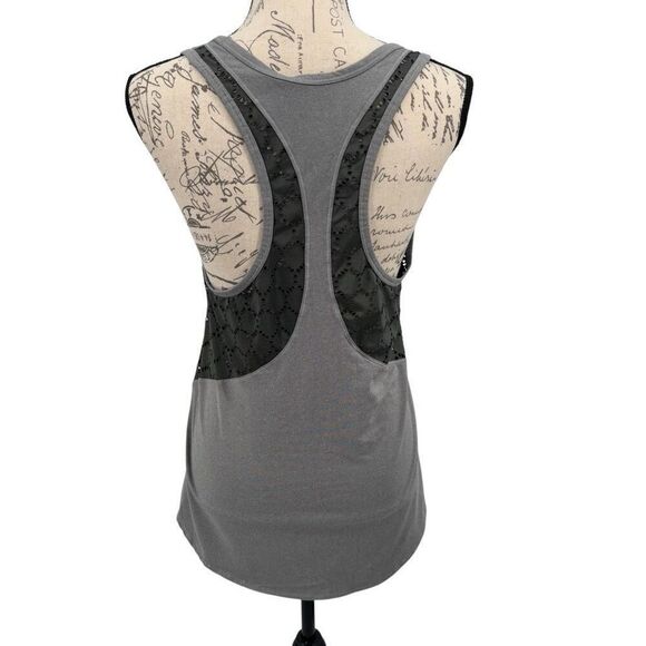 Athleta Eyelet Unsinkable Yoga Tank Top Graphite Gray Size Small - Picture 4 of 13